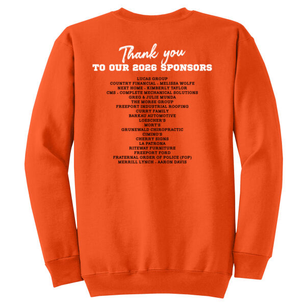 Freeport Dance 2026 Logo 1 with Sponsors - Core Fleece Crewneck Sweatshirt Thumbnail