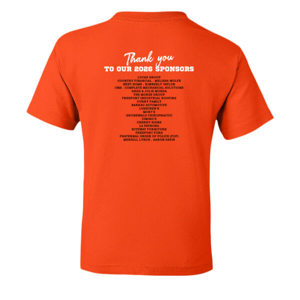 Freeport Dance 2026 Logo 1 with Sponsors - DryBlend® Youth T-Shirt Thumbnail