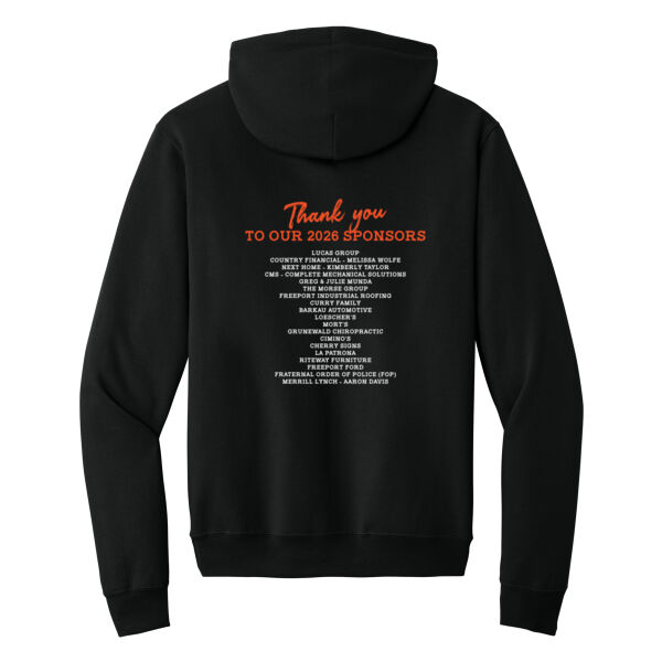 Freeport Dance 2026 Logo 2 with Sponsors - Core Fleece Pullover Hooded Sweatshirt Thumbnail