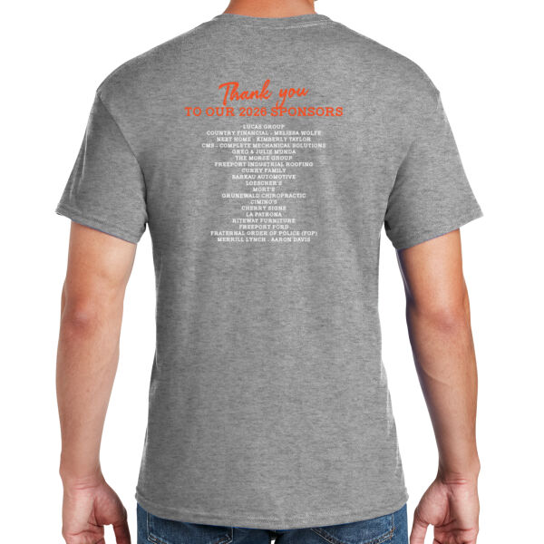 Freeport Dance 2026 Logo 2 with Sponsors - DryBlend ® 50 Cotton/50 Poly T Shirt Thumbnail