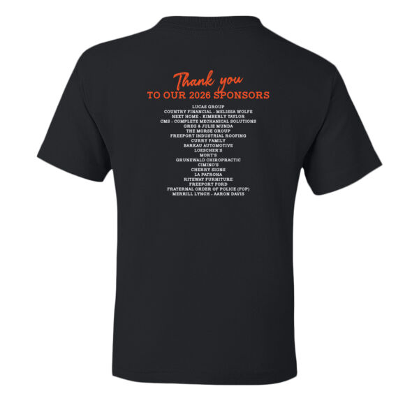 Freeport Dance 2026 Logo 2 with Sponsors - DryBlend® Youth T-Shirt Thumbnail