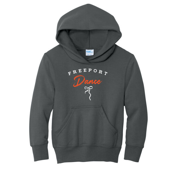 Freeport Dance 2026 Logo 2 with Sponsors - Youth Core Fleece Pullover Hooded Sweatshirt Thumbnail