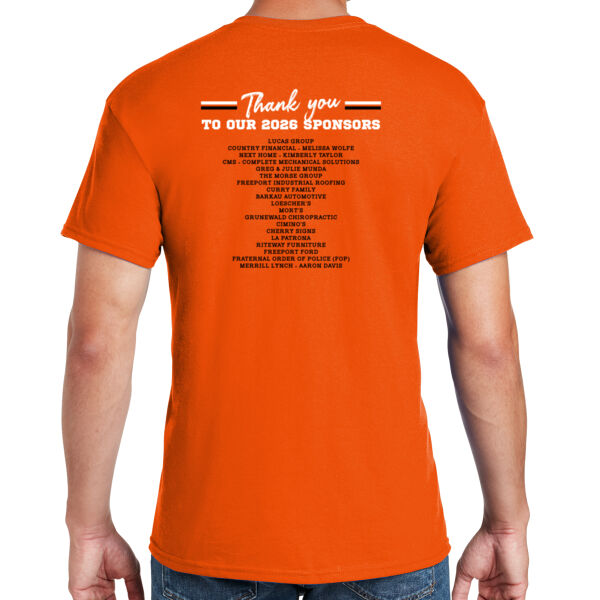 Freeport Dance 2026 Logo 3 with Sponsors - DryBlend ® 50 Cotton/50 Poly T Shirt Thumbnail
